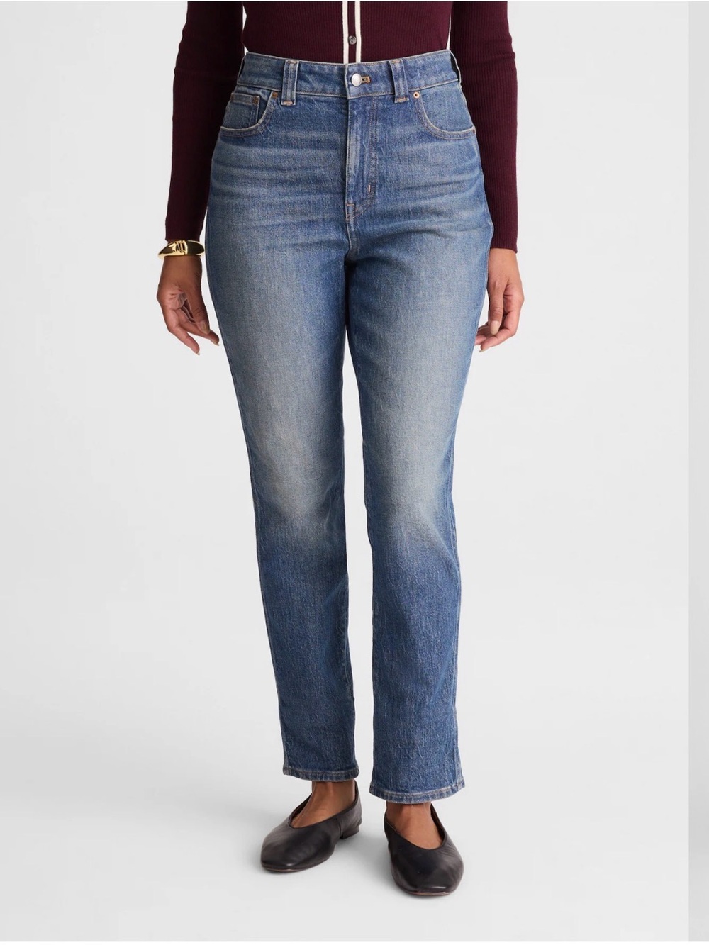 Madewell Curvy Perfect Vintage Jeans 26 High Rise Comfort Stretch Medium Blue